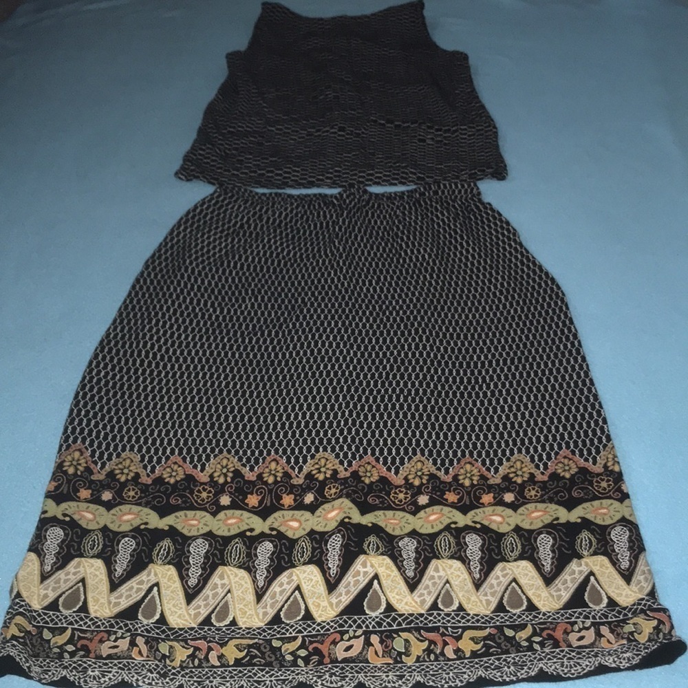 Secret Button Up Tank Top Matching Button Up Skir… - image 4